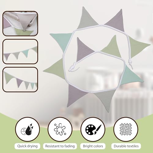 Pennant Banner Flags, Infant and toddler room decoration pennant, - Image 3