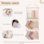 POVETIRE Pacifier Clip Holder Baby Bibs Organizer Burp Cloth Storage - Image 5