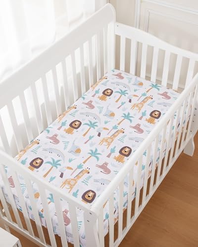 Baby Crib Sheets for Boys Girls, Toddler Bed Sheets Fitted for 52x28 Inch - Image 5