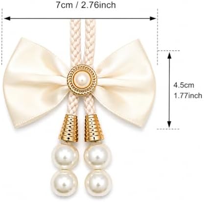 Adjustable Curtain Tiebacks 4 Pack, No Drill Cute Bow Rope Holdbacks - Image 2