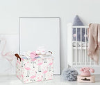 Flamingo Pink Basket Nursery Storage Basket Rectangular Cute Pattern Storage - Image 3