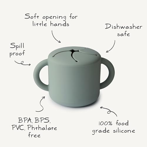 mushie Silicone Snack Cup | Spill Proof Food Container - Image 3