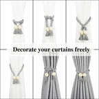Magnetic Curtain Tiebacks Decorative Tie Back Drapes Holdbacks Nieffeiy - Image 5