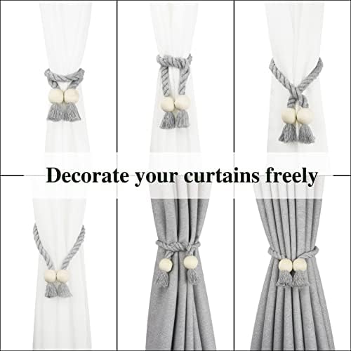 Magnetic Curtain Tiebacks Decorative Tie Back Drapes Holdbacks Nieffeiy - Image 5