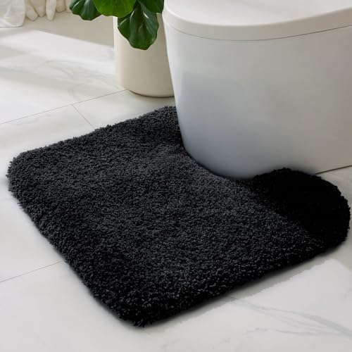ILANGO Toilet Rugs U Shaped 22" × 24", Soft Absorbent Microfiber Bath Rugs by ILANGO