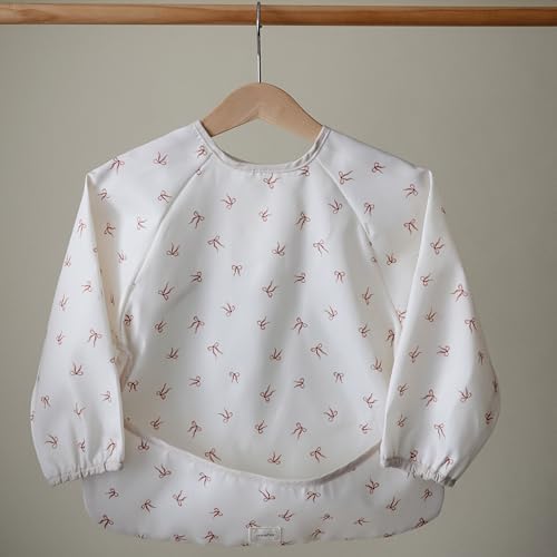 mushie Long Sleeve Baby Bib | Water Resistant Adjustable Fit - Image 3