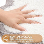 ORTIGIA Cute Scalloped Bath Mat Grey Bathroom Rugs Non Slip Washable, Quick Dry - Image 4