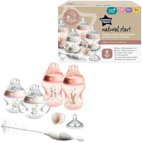 Tommee Tippee Natural Start Baby Bottle Set, 8 Pieces by TommeeTippee