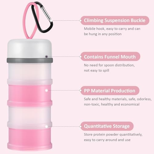 Baderke 2 Pcs Protein Powder Travel Container - Image 3