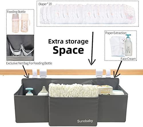Hanging Baby Diaper Caddy, 3-in-1 Diaper Caddy Organizer Holder - Image 3