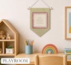 KDHTY Pink and Green You Are My Sunshine Canvas Hanging Pennant Flag Banner - Image 5