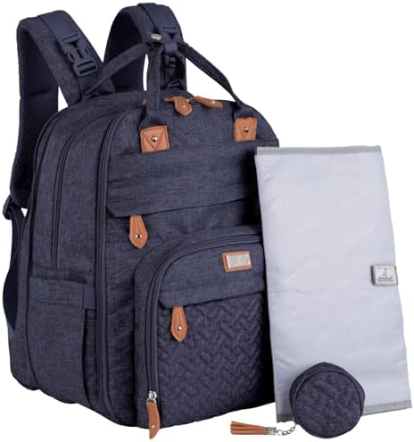 BabbleRoo Extra Large Diaper Bag Backpack, Expandable Baby Bag by BabbleRoo