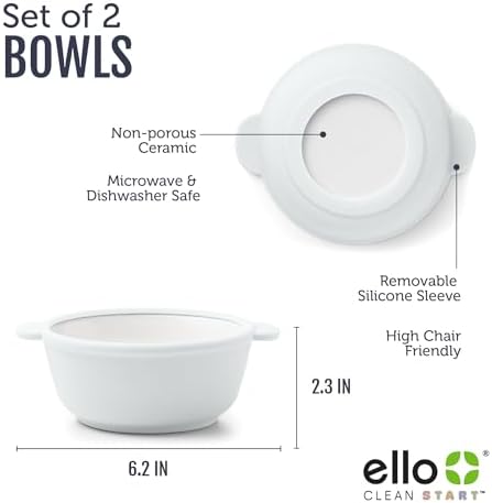 Ello Clean Start Ceramic Toddler Bowls - Image 4