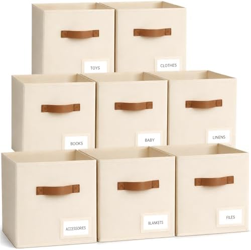 Storage Cubes 8 Pack, 11 Inch Fabric Storage Cubes Organizer Bins by Unknown