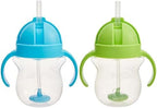 Munchkin Any Angle Sippy Cups for Toddlers, Spill Proof Weighted Straw Cup by Munchkin