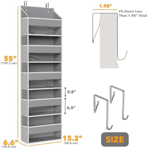 SpaceAid 2 Pack Over The Door Organizer - Image 2