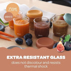 BEABA 6 Pack Glass Baby Food Jars - Image 4