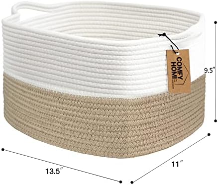 COMFY-HOMI Cotton Rope Woven Basket - Image 5
