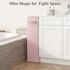 Optish 75L Pink Slim Laundry Hamper, Large Laundry Basket - Image 2