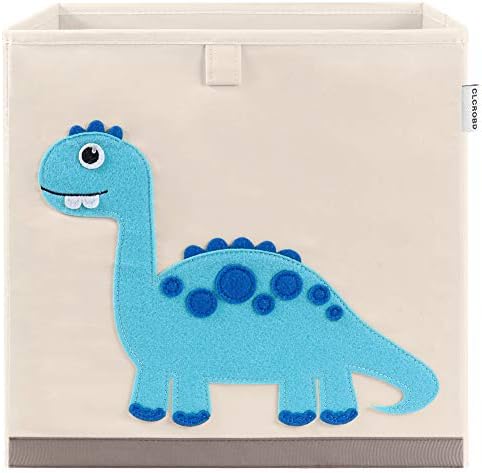 13 Inch Animal Cube Storage Bins, Foldable Fabric Kids Toy Box & Toy Chest by CLCROBD