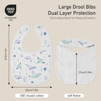 Muslin Bibs for Baby Boy, Adjustable Fit for Drooling and Teething Toddler - Image 4