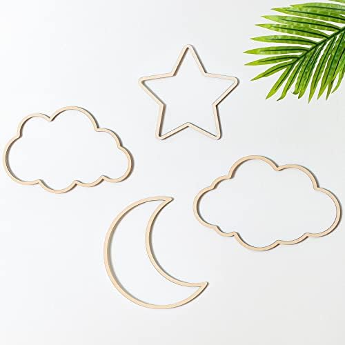 Kathfly 4 Pcs Boho Nursery Wall Decor, Cloud Moon Star by Kathfly