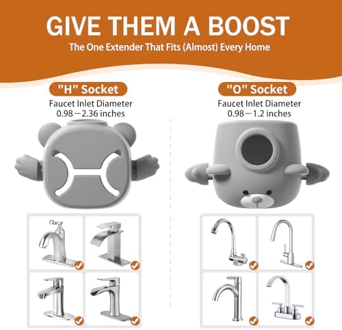SKYROKU Faucet Extender for Toddlers, Sink Extender for Toddlers, Cute Bear - Image 5