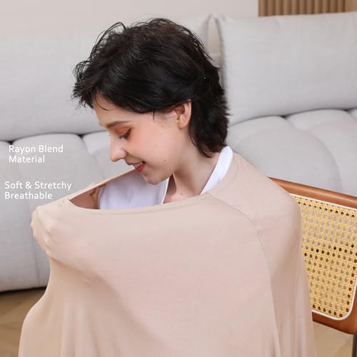 Seejoy Nursing Cover for Breastfeeding, 360°Full Coverage Nursing Poncho - Image 4