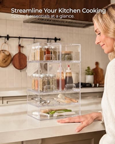 Stackable Storage Drawer Organizers Set of 6 - Image 4