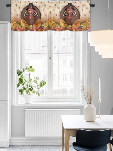 Vandarllin Fall Thanksgiving Kitchen Curtains Valances - Image 6
