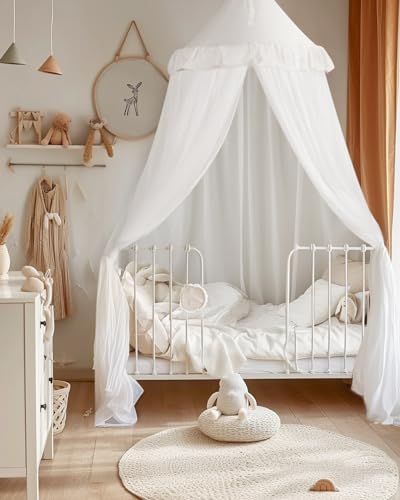 little dove Bed Canopy with Star Lights, Double Layer Canopy - Image 6