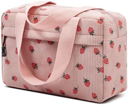 Large Makeup Bag for Women Corduroy Cosmetic bag Make up Bags Zipper Pouch by Unknown