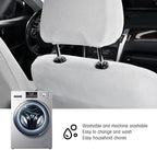 AUCELI 2PCS Car Headrest Covers, Soft Dust-Proof Anti-Scratch Breathable - Image 2