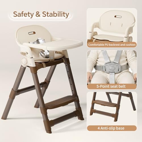 High Chair for Babies and Toddlers, Convertible Baby High Chair - Image 5