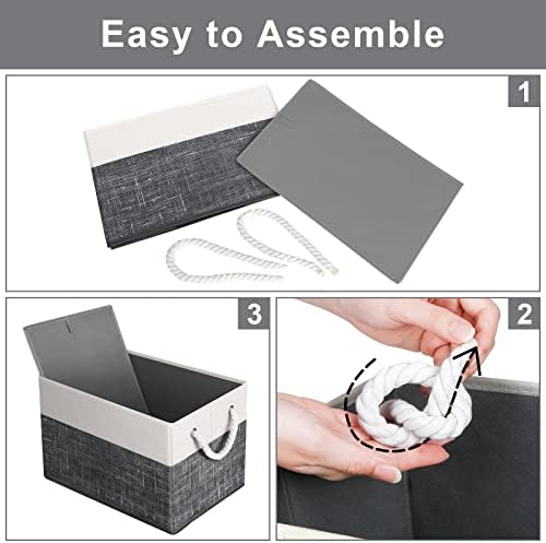 Fab totes Storage Bins 4-Pack, Foldable Storage Baskets - Image 4