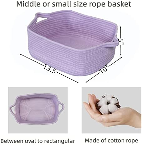 XUANGUO Medium Woven Cotton Rope Storage Basket - Image 3