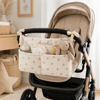 Personalized Hanging Crib Organizer Cotton Muslin Diaper Caddy - Image 4