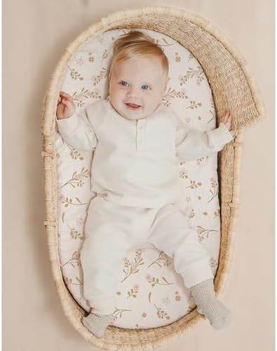 Konssy 2 Pack Muslin Bassinet Sheets - Image 2