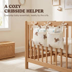 White Bedside Hanging Bags Milk Bottle Bib-Storage Crib Organizer Baby - Image 4