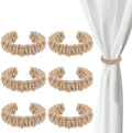 Ptwola 6 Pack Braided Curtain Tiebacks Boho Elegant Rustic Curtain Holdbacks by Unknown