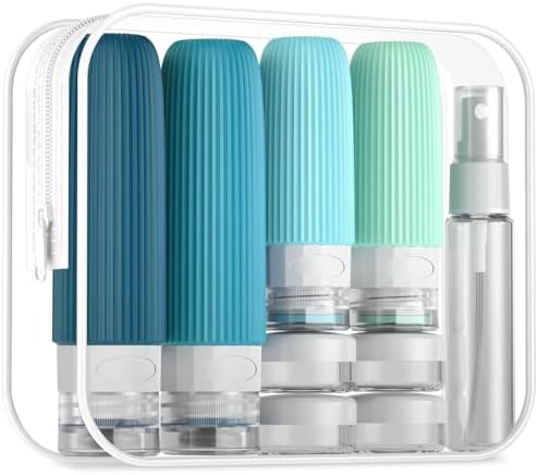 Mrsdry 16 Pack Travel Bottles Set, TSA Approved Leak Proof Silicone Squeezable by Mrsdry