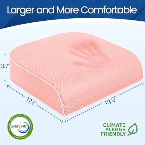 SweetSlubr Seat Cushion, Chair Pad, Memory Foam Tailbone Pain Relief - Image 2