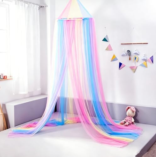 Rainbow Bed Canopy with Lights - Image 2