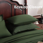 NTBAY Queen Microfiber Bed in a Bag, Comforter Set 7 Piece, Olive Green - Image 5