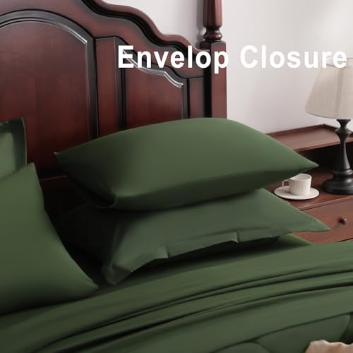 NTBAY Queen Microfiber Bed in a Bag, Comforter Set 7 Piece, Olive Green - Image 5