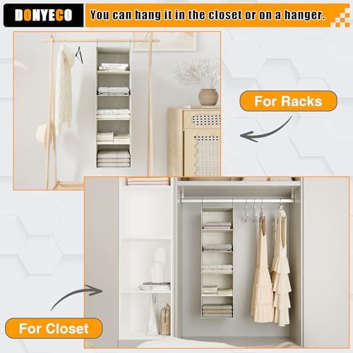 Hanging Closet Organizer 5-Tier, Oxford Wardrobe Storage - Image 7