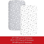 Pack and Play Sheets, Mini Crib Sheets, Stretchy Playard Fitted Sheet - Image 5