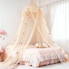 Bed Canopy with Star Lights, Extra Large Dome Mosquito Net Reading Nook Bed by Nattey