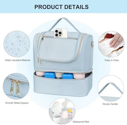 Wearable Breast Pump Bag with Cooler Compartment Fits - Image 5
