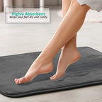 Clara Clark 3 Piece Bathroom Rugs Bath Mat Set, Velvet Memory Foam Bath Mats - Image 6